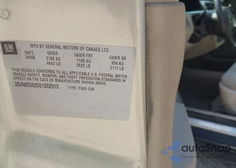 2008 Buick Lacrosse Cx z USA, uszkodzony, nr VIN 2G4WC582581282913